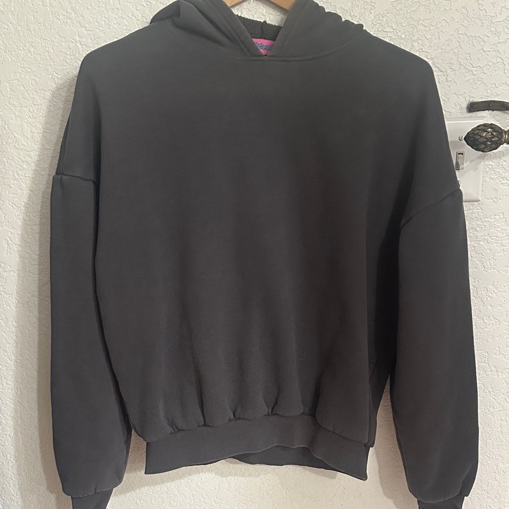 Edikted Black Hoodie with bows on sleeves